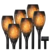 STAR Trading Außenleuchten|Außenbeleuchtung<6er-Set: LED-Solar-Fackel "Flame" in Schwarz - (H)50 cm