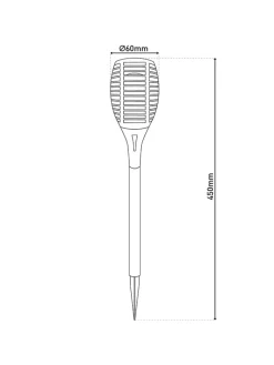 näve Außenbeleuchtung|Außenleuchten<5er-Set: LED-Solar-Gartenstecker "Fanilo" in Schwarz - (H)45 x Ø 6 cm