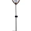 näve Außenbeleuchtung|Außenleuchten<2er-Set: LED-Solar-Gartenstecker "Herz" in Schwarz/ Braun - (B)12,5 x (H)59 cm