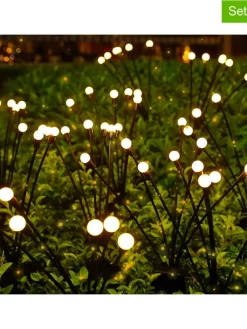 lumisky Außenbeleuchtung|Außenleuchten<3er-Set: LED-Solarleuchten in Schwarz - (H)70 cm