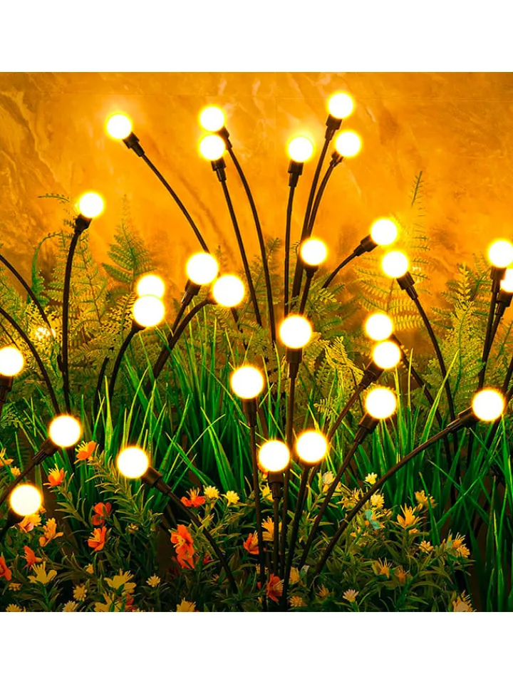 lumisky Außenleuchten|Außenbeleuchtung<4er-Set: LED-Solarleuchten in Schwarz - (H)73 cm