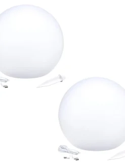 lumisky Außenbeleuchtung<2er-Set: LED-Solarleuchten "Solsty" mit Farbwechsel - Ø 30 cm