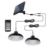 lumisky Außenleuchten<2er-Set: LED-Solarleuchten "Waren" in Schwarz - Ø 18 cm