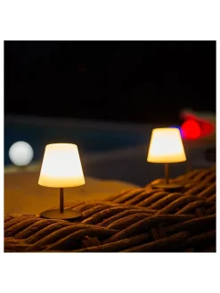 lumisky Tischleuchten<2er-Set: LED-Tischleuchten "Twins" in Weiß - (H)16 cm