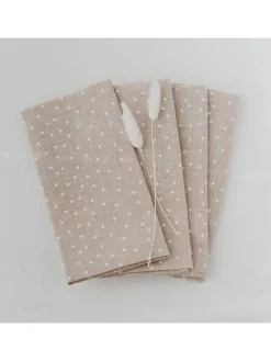 Eulenschnitt Küchentextilien|Tisch- & Küchentextilien<4er-Set: Leinen-Geschirrtücher in Beige - (L)45 x (B)45 cm