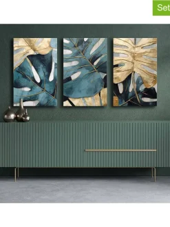 ABERTO DESIGN Wanddekoration<3er-Set: Leinwanddrucke - (B)45 x (H)70 cm