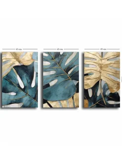 ABERTO DESIGN Wanddekoration<3er-Set: Leinwanddrucke - (B)45 x (H)70 cm