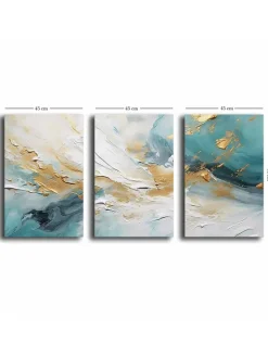 ABERTO DESIGN Wanddekoration<3er-Set: Leinwanddrucke - (L)70 x (B)45 cm