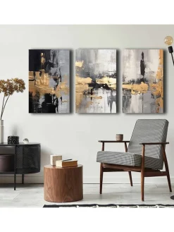 ABERTO DESIGN Wanddekoration<3er-Set: Leinwanddrucke - (L)70 x (B)45 cm