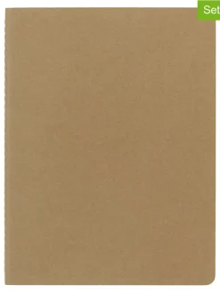 Moleskine Büro- & Schulbedarf<4er-Set: Linierte Notizbücher in Hellbraun - (B)19 x (H)25 cm