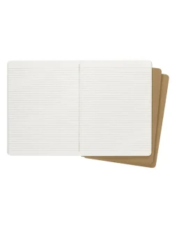 Moleskine Büro- & Schulbedarf<4er-Set: Linierte Notizbücher in Hellbraun - (B)19 x (H)25 cm