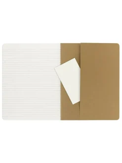 Moleskine Büro- & Schulbedarf<4er-Set: Linierte Notizbücher in Hellbraun - (B)19 x (H)25 cm