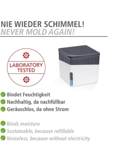 Wenko Klima & Haushalt<2er-Set: Luftentfeuchter-Nachfüllpack "Cube Orange" in Weiß