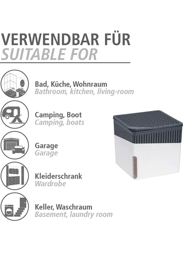 Wenko Klima & Haushalt<2er-Set: Luftentfeuchter-Nachfüllpack "Cube Orange" in Weiß