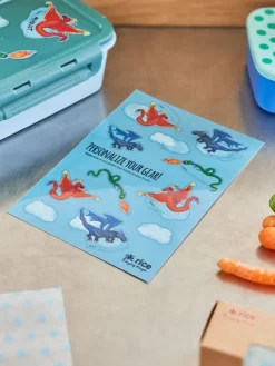 Rice Kreativbedarf & Do-It-Yourself<2er-Set: Lunchbox-Sticker "Dragon" in Bunt