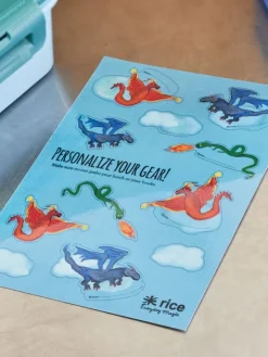 Rice Kreativbedarf & Do-It-Yourself<2er-Set: Lunchbox-Sticker "Dragon" in Bunt