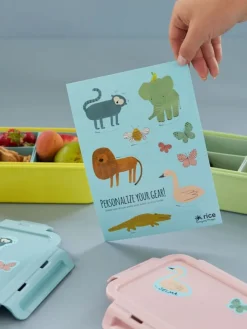 Rice Kreativbedarf & Do-It-Yourself<2er-Set: Lunchbox-Sticker "Sweet Jungle" in Bunt