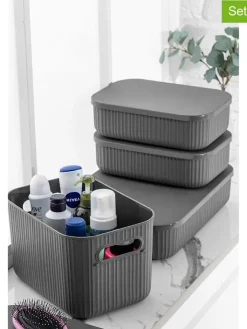 Violeta Home Aufbewahren & Servieren<4er-Set: Make-Up Organizer in Grau