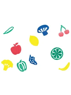 BLS Kreativbedarf & Do-It-Yourself<10er-Set: Mega-Stempel "Gemüse und Obst" in Weiß