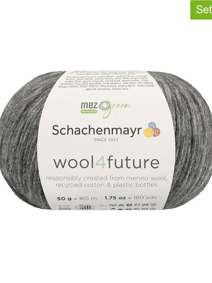 Schachenmayr since 1822 Kreativbedarf & Do-It-Yourself<10er-Set: Mixgarne "wool4future" in Anthrazit - 10x 50 g