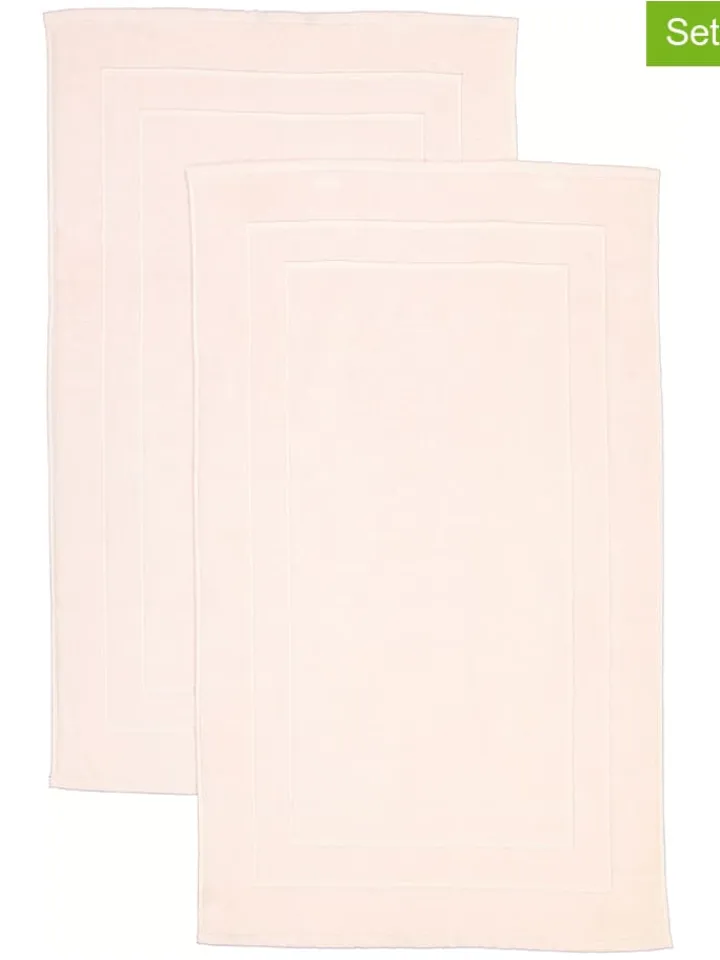 avance Badtextilien|Badtextilien<2er-Set: Premium-Badvorleger in Rosa - (L)100 x (B)60 cm