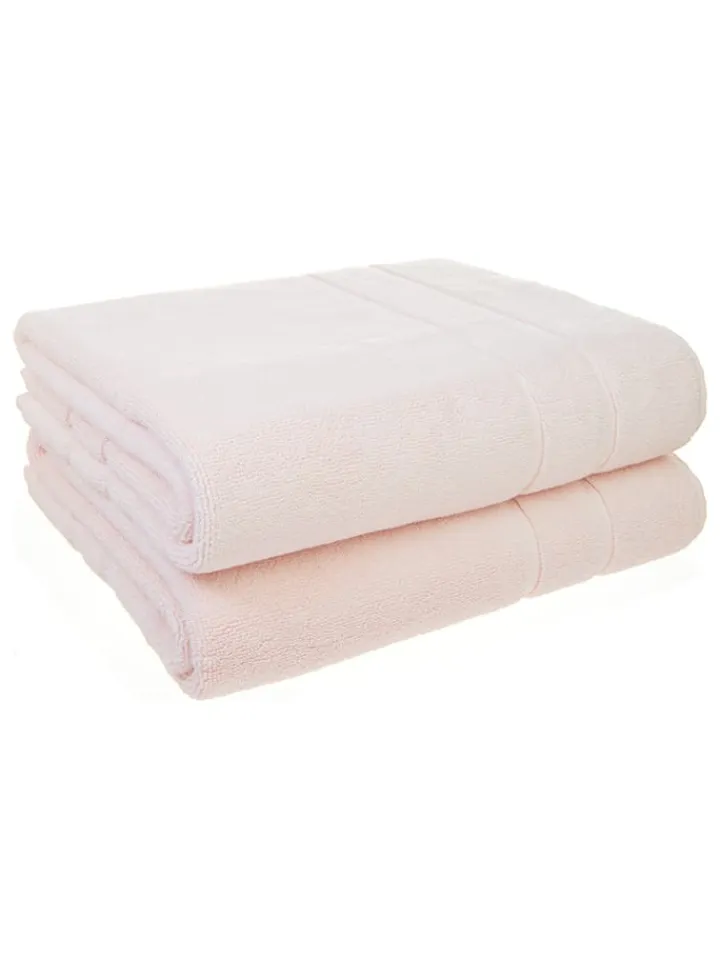 avance Badtextilien|Badtextilien<2er-Set: Premium-Badvorleger in Rosa - (L)100 x (B)60 cm
