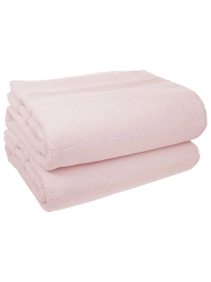 avance Badtextilien|Badtextilien<2er-Set: Premium-Badvorleger in Rosa - (L)100 x (B)60 cm