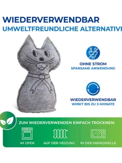 Wenko Tür- & Zugluftstopper<2er-Set: Raumentfeuchter in Grau - (B)12 x (H)27 cm