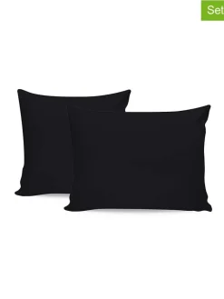 MIX&MATCH Kissen & Kissenhüllen<2er-Set: Renforcè-Kissenhüllen in Schwarz