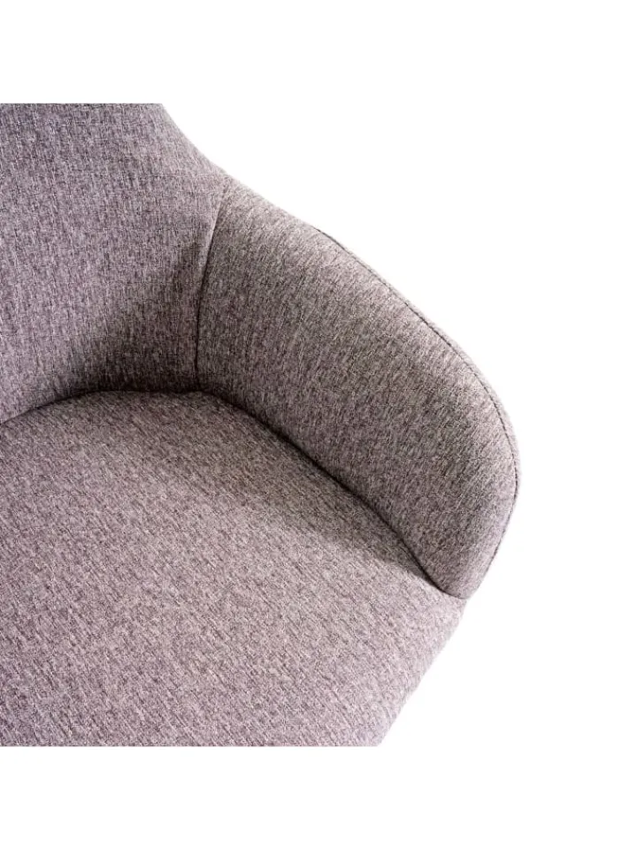 MCW Möbel-Sets<2er-Set Retro Esszimmerstuhl F18, Stoff/Textil grau, schwarze Beine