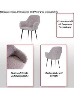 MCW Möbel-Sets<2er-Set Retro Esszimmerstuhl F18, Samt grün, goldene Beine