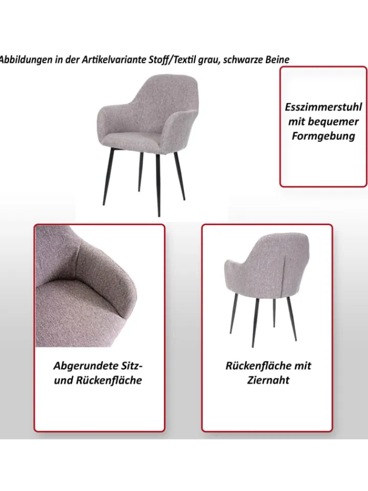 MCW Möbel-Sets<2er-Set Retro Esszimmerstuhl F18, Samt grün, goldene Beine