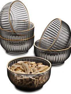 Hermia Gedeckter Tisch<6er-Set: Schalen in Transparent - Ø 10 cm