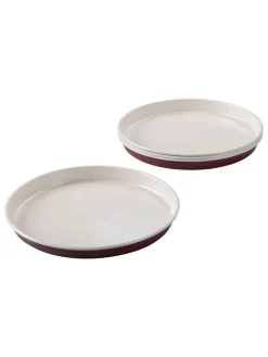 Dr. Oetker Kochgeschirr<4er-Set: Schichtkuchen-Backformen in Dunkelrot- Ø 17 cm