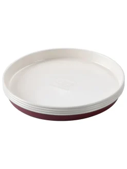 Dr. Oetker Kochgeschirr<4er-Set: Schichtkuchen-Backformen in Dunkelrot- Ø 17 cm