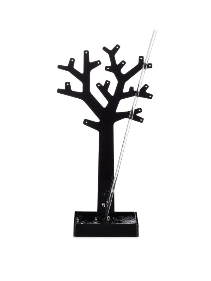 relaxdays Schmuckkästen<2er-Set: Schmuckständer Baum in Schwarz/Weiß