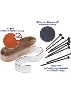 Wenko Gartendekoration<2er-Set: Schnecken-Stopp in Braun - (L)160 cm