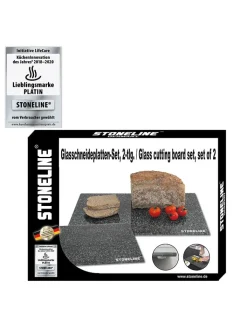 Stoneline Koch- & Backutensilien<2er-Set: Schneidebretter in Schwarz
