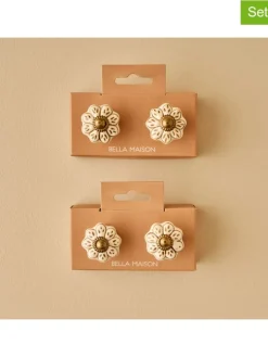 BELLA MAISON Wohndekoration<2er-Set: Schrankgriffe ''Dulcie'' in Creme - (H)6,5 x Ø 3 cm