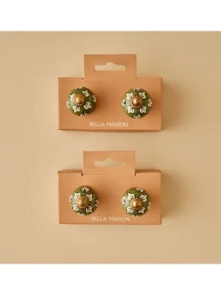 BELLA MAISON Wohndekoration<2er-Set: Schrankgriffe ''Vera'' in Grün - (H)6,5 x Ø 3 cm