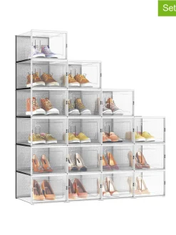 Songmics Regale & Schränke|Garderoben<18er-Set: Schuhboxen - (B)25 x (H)19 x (T)35 cm