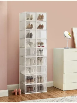 Songmics Regale & Schränke|Garderoben<18er-Set: Schuhboxen - (B)25 x (H)19 x (T)35 cm