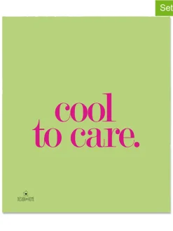 Design@Home Küchentextilien<2er-Set: Schwammtücher "Cool to care" in Grün - (L)20 x (B)17 cm