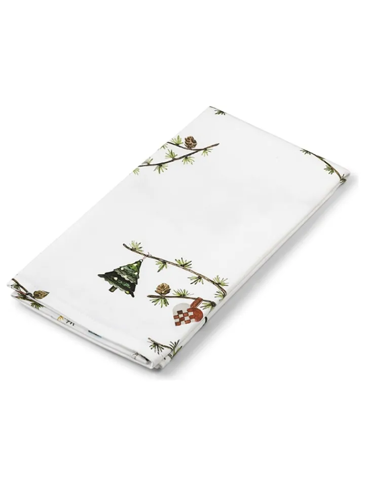 Kähler Tisch- & Küchentextilien<4er-Set: Servietten "Hammershøi Christmas" in Weiß/ Bunt - (L)45 x (B)45 cm