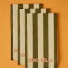 BELLA MAISON Tisch- & Küchentextilien<20er-Set: Servietten "Line" in Creme/ Khaki