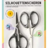 folia PAPER Kreativbedarf & Do-It-Yourself<2er-Set: Silhouettenscheren in Schwarz - (L)10,5 cm