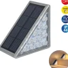 näve Außenbeleuchtung|Außenleuchten<2er-Set: Solar-Treppenleuchten "Scala" in Grau - (B)5,2 x (H)11 x (T)6,2 cm