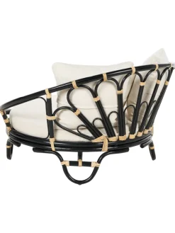 Beliani Gartenmöbel<2er-Set Sonneninsel ROSSANO in Schwarz/Beige