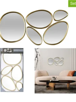 Rétro Chic Spiegel<5er-Set: Spiegel in Gold
