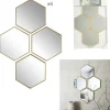 THE HOME DECO FACTORY Spiegel<4er-Set: Spiegel in Gold - (B)23 x (H)20 cm
